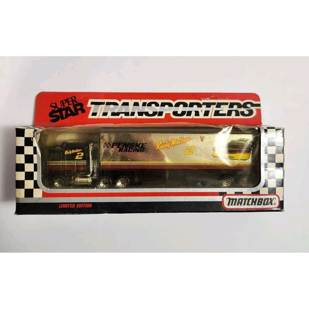 Rusty Wallace 1992 Matchbox Super Star Transporter Tractor Trailer